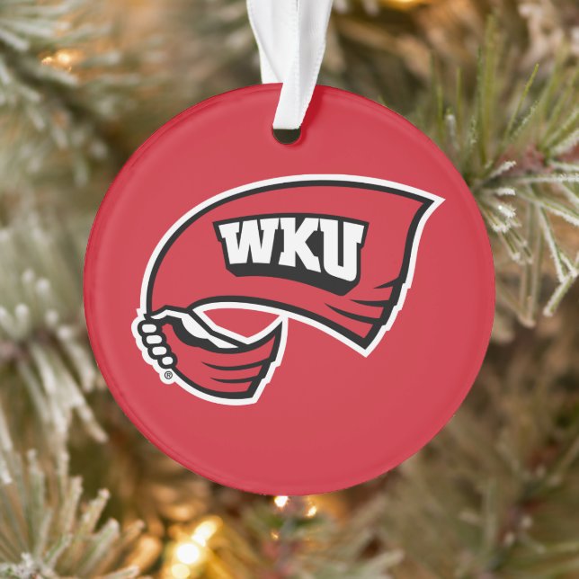 WKU Hand-Held Red Towel Logo Ornament (Tree)