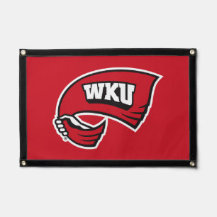 WKU Hand-Held Red Towel Logo Pennant