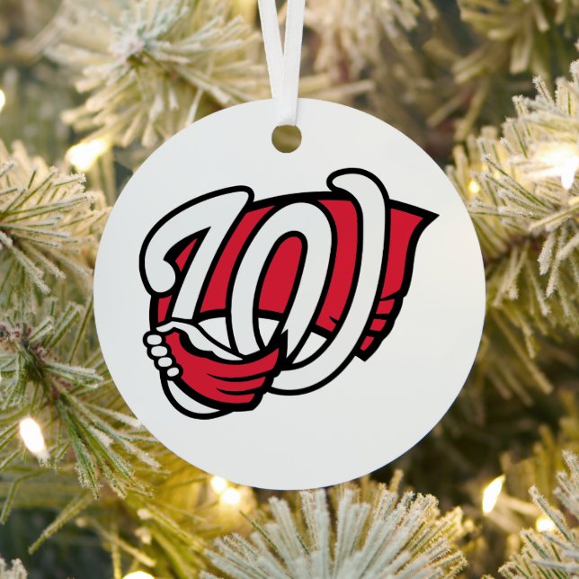 WKU Stylized Hilltopper Hand Logo Metal Ornament (Insitu)