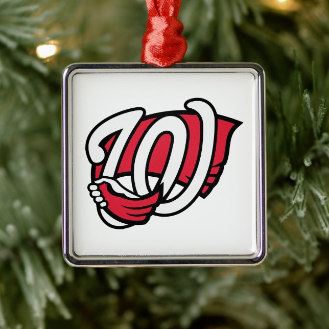 WKU Stylized Hilltopper Hand Logo Metal Ornament (Tree)