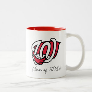 WKU Stylized Hilltopper Hand Logo Two-Tone Coffee Mug