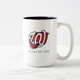 WKU Stylized Hilltopper Hand Logo Two-Tone Coffee Mug
