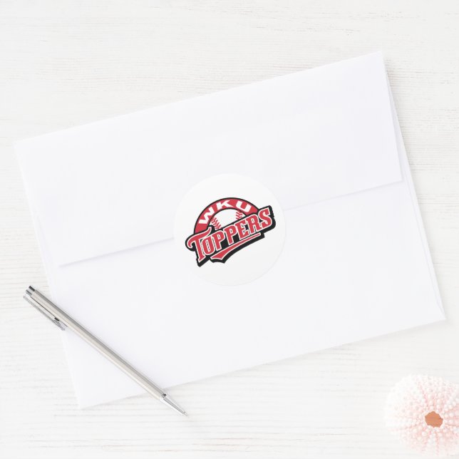 WKU Toppers Baseball Logo Classic Round Sticker (Envelope)