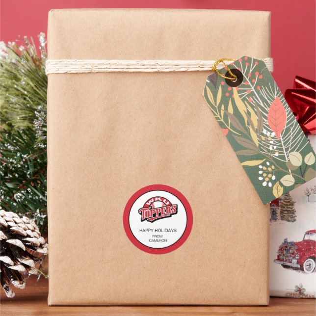 WKU Toppers Baseball Logo Classic Round Sticker (Holiday)