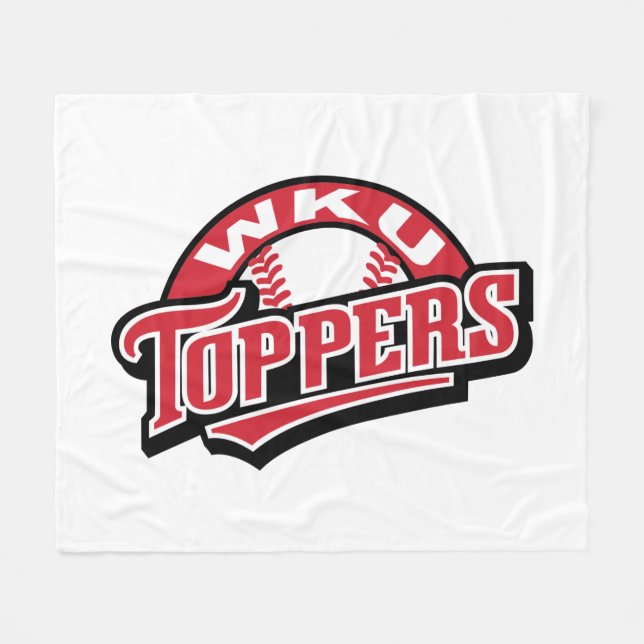 WKU Toppers Baseball Logo Fleece Blanket (Front (Horizontal))
