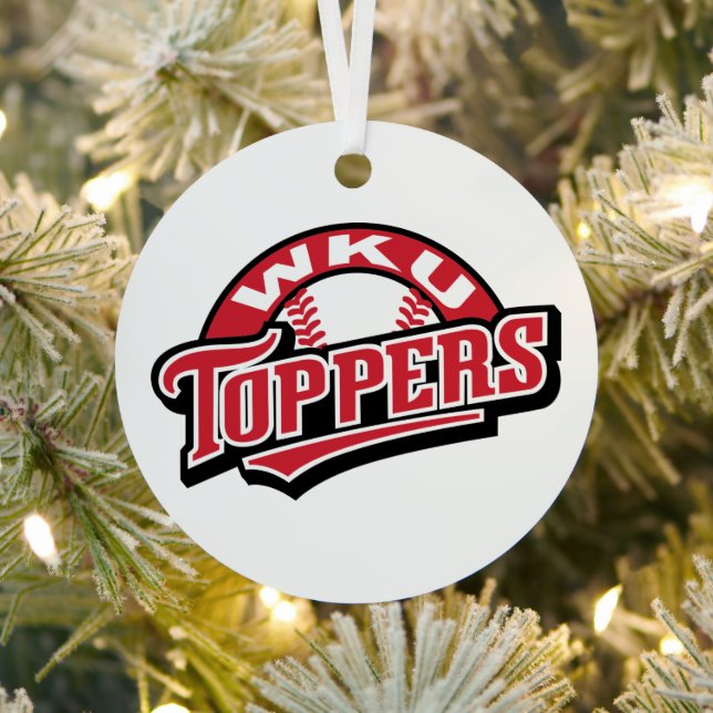 WKU Toppers Baseball Logo Metal Ornament (Insitu)