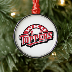 WKU Toppers Baseball Logo Metal Ornament