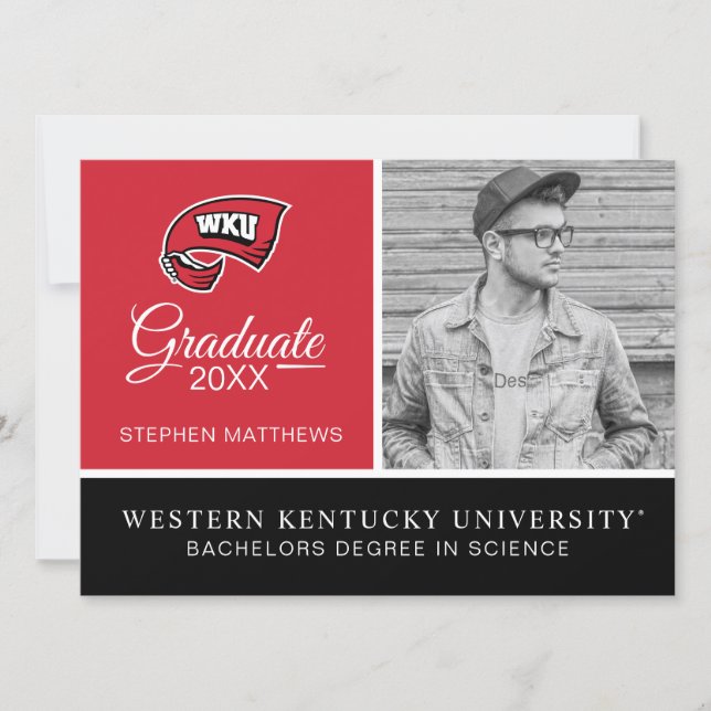 WKU Western Kentucky Graduation Invitation (Front)