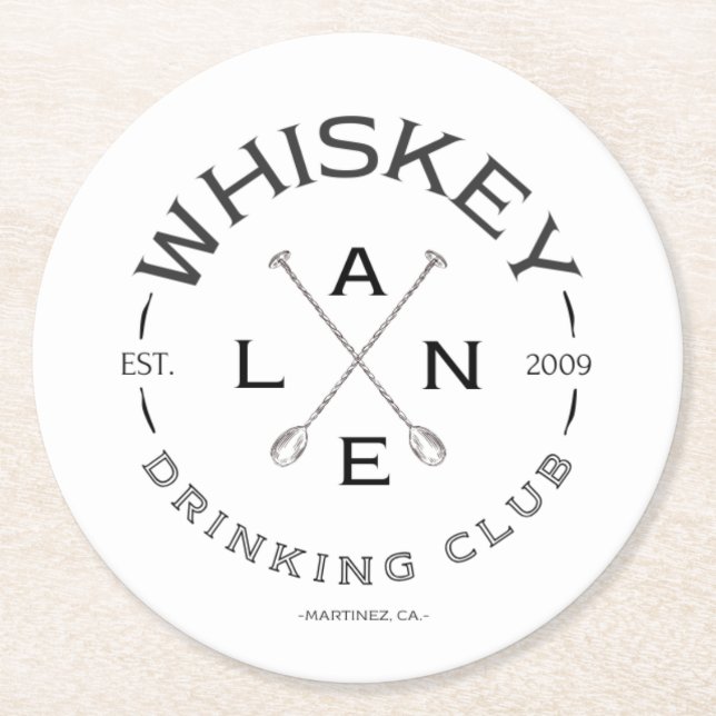 WL Drinking Club Round Paper Coaster (Front)