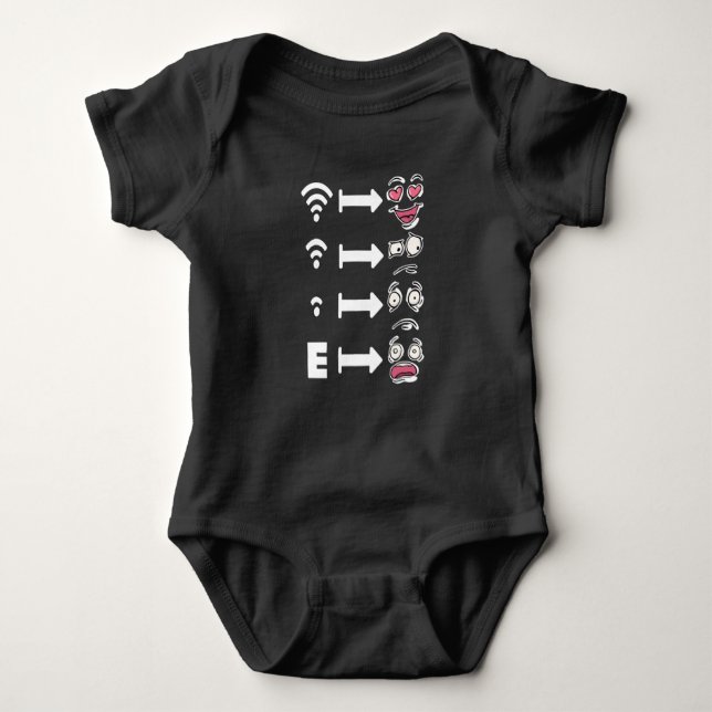 Wlan Fun Computer Scientist Hacker It Baby Bodysuit (Front)