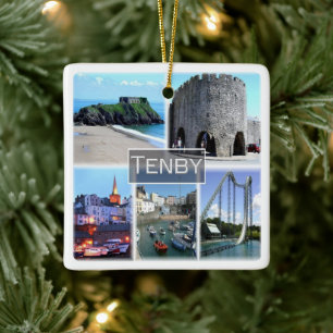WLS007 TENBY, Wales, Europe, Ceramic Ornament