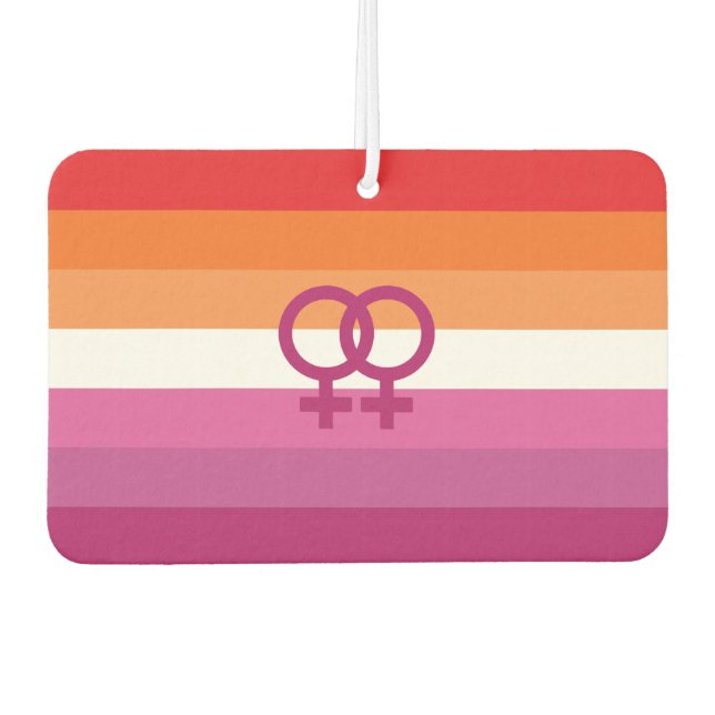 WLW Lesbian Pride Flag Air Freshener (Front)