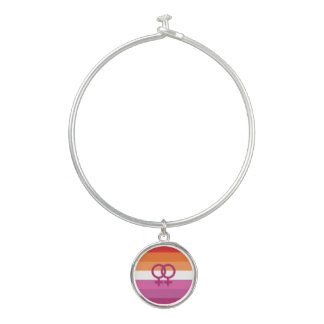 WLW Lesbian Pride Flag Bangle Bracelet