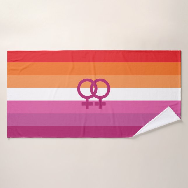 WLW Lesbian Pride Flag Bath Towel (Bath Towel)