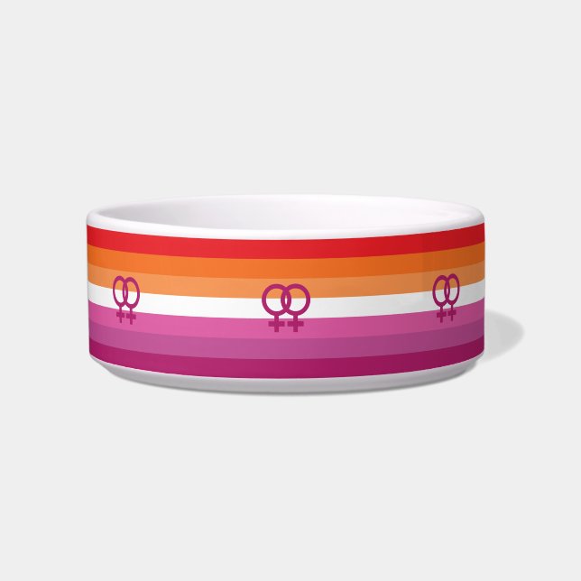 WLW Lesbian Pride Flag Bowl (Front)