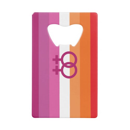 WLW Lesbian Pride Flag Credit Card Bottle Opener