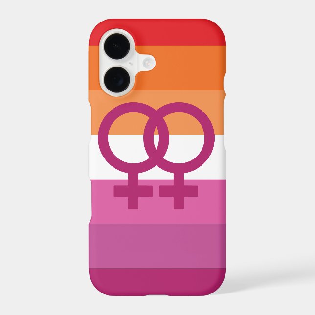 WLW Lesbian Pride Flag Iphone Case (Back)