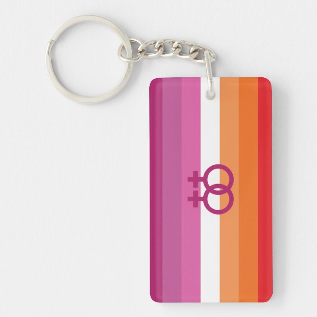 WLW Lesbian Pride Flag Keychain (Front)