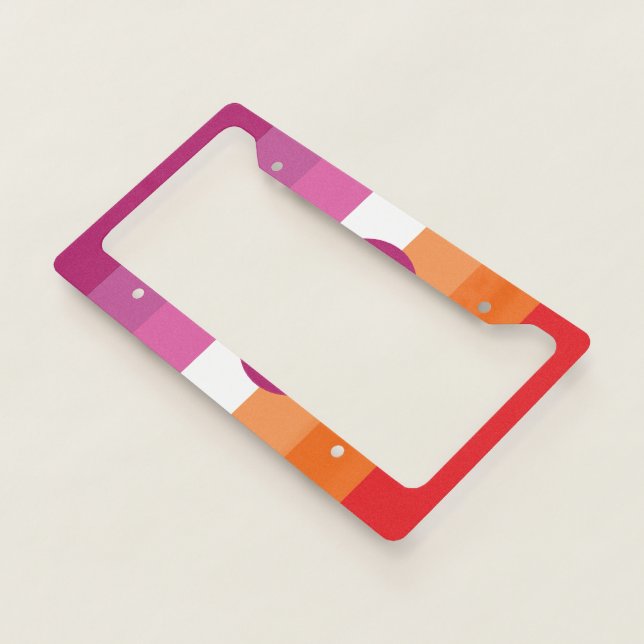 WLW Lesbian Pride Flag License Plate Frame (3/4)