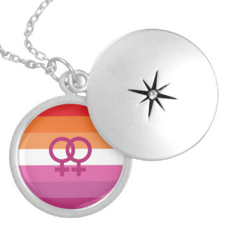 WLW Lesbian Pride Flag Locket Necklace