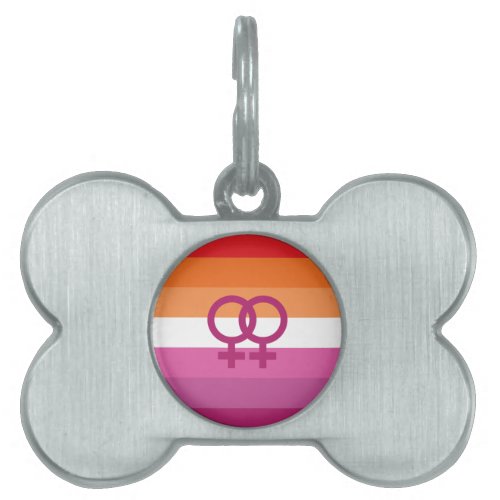WLW Lesbian Pride Flag Pet ID Tag