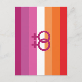 WLW Lesbian Pride Flag Postcard