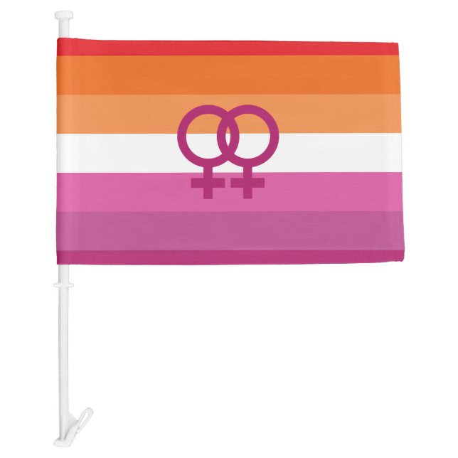 WLW Lesbian Pride Flag (Sunset) (Front)