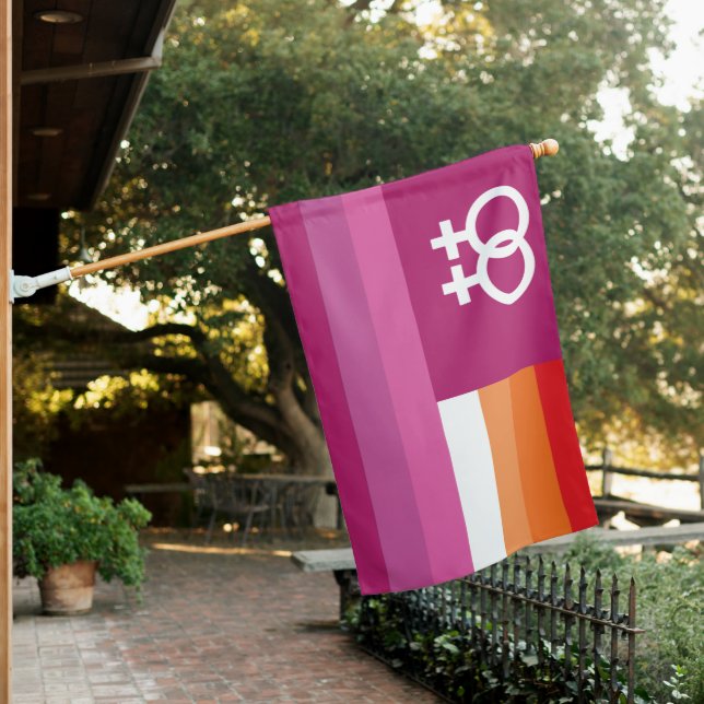 WLW Lesbian Pride Flag (Sunset) (In SItu)