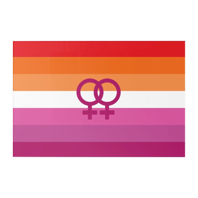 WLW Lesbian Pride Flag (Sunset) Acrylic Print (Front)