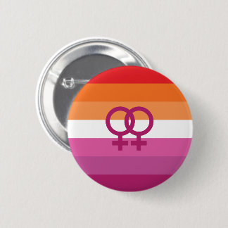 WLW Lesbian Pride Flag (Sunset) Button