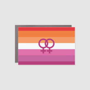 WLW Lesbian Pride Flag (Sunset) Car Magnet
