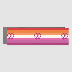 WLW Lesbian Pride Flag (Sunset) Car Magnet