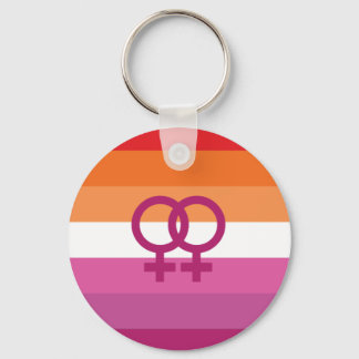 WLW Lesbian Pride Flag (Sunset) Keychain