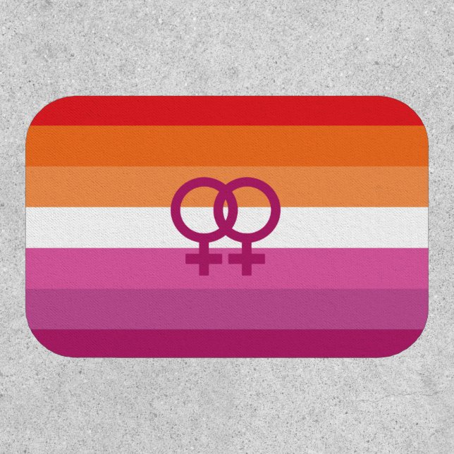 WLW Lesbian Pride Flag (Sunset) Patch (Front)