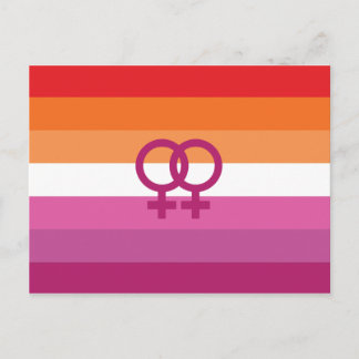 WLW Lesbian Pride Flag (Sunset) Postcard
