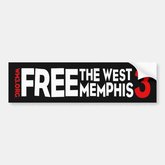 WM3 WEST MEMPHIS THREE bumper sticker (Front)