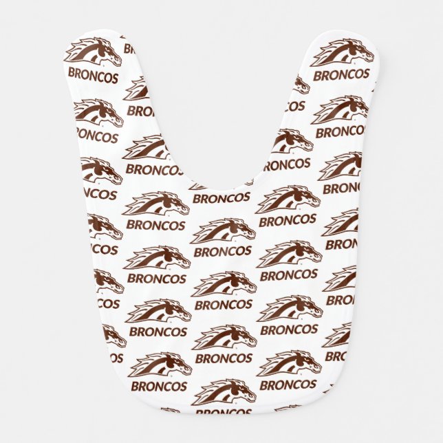 WM Broncos Baby Bib (Front)