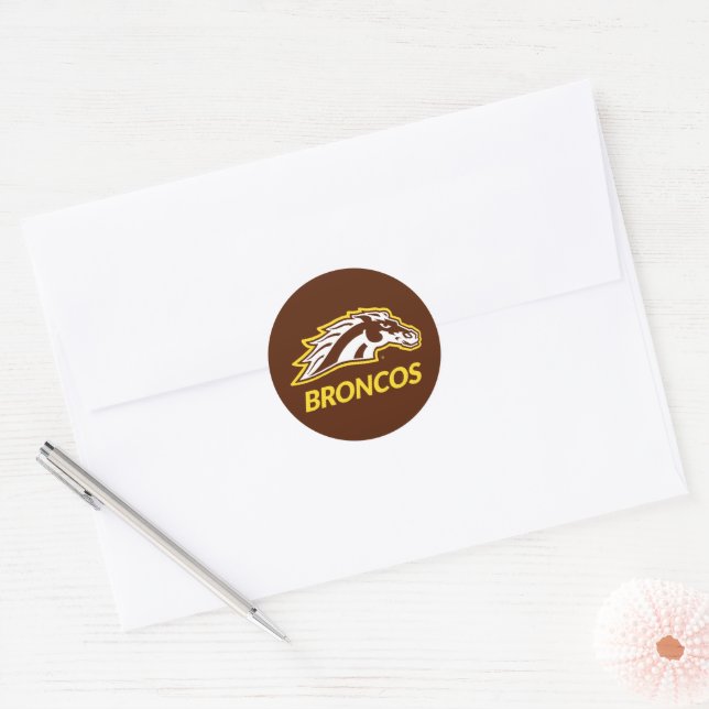 WM Broncos Classic Round Sticker (Envelope)