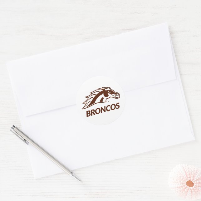 WM Broncos Classic Round Sticker (Envelope)