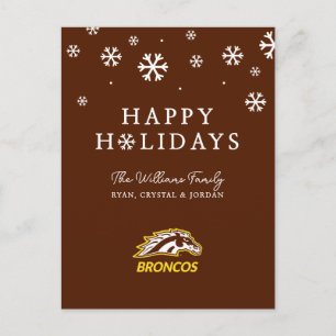 WM Broncos Holiday Postcard