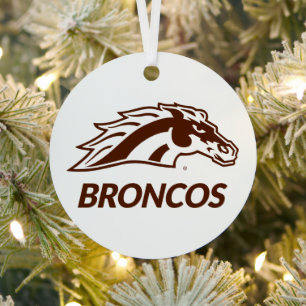 WM Broncos Metal Ornament