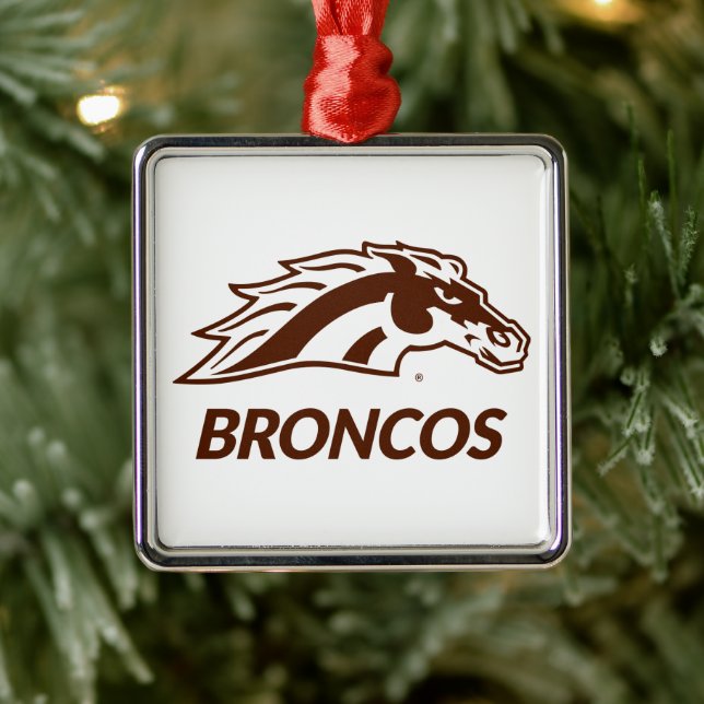WM Broncos Metal Ornament (Tree)