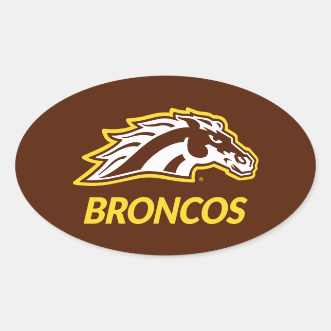 WM Broncos Oval Sticker (Front)