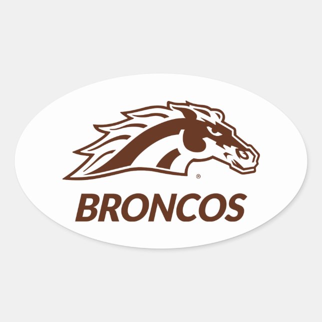 WM Broncos Oval Sticker (Front)