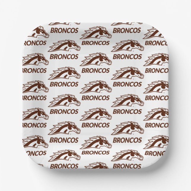 WM Broncos Paper Plates (Front)