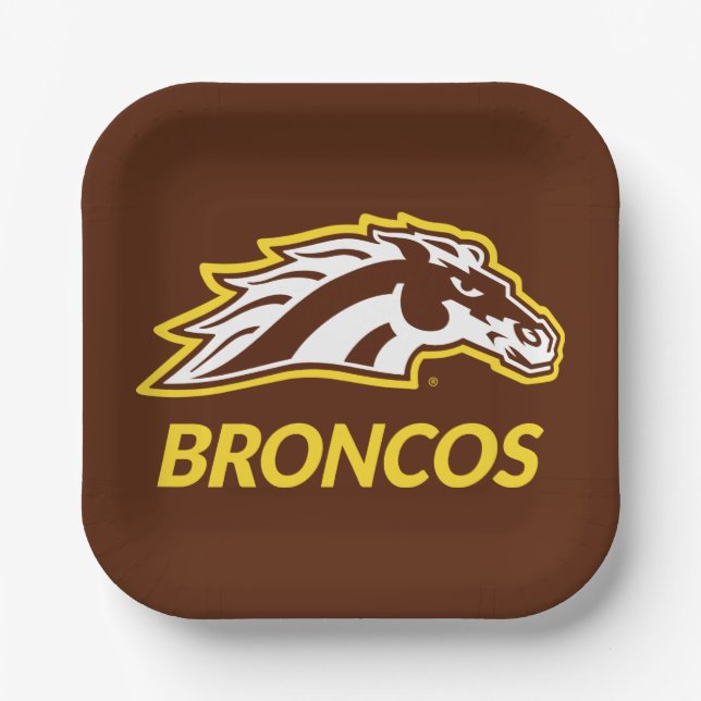 WM Broncos Paper Plates (Front)