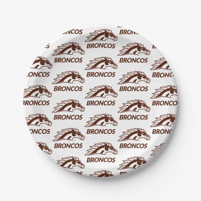 WM Broncos Paper Plates (Front)