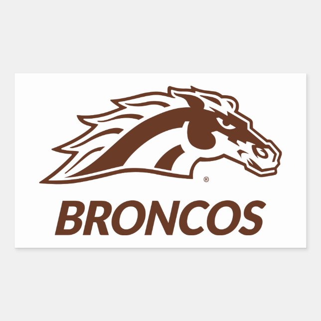 WM Broncos Rectangular Sticker (Front)