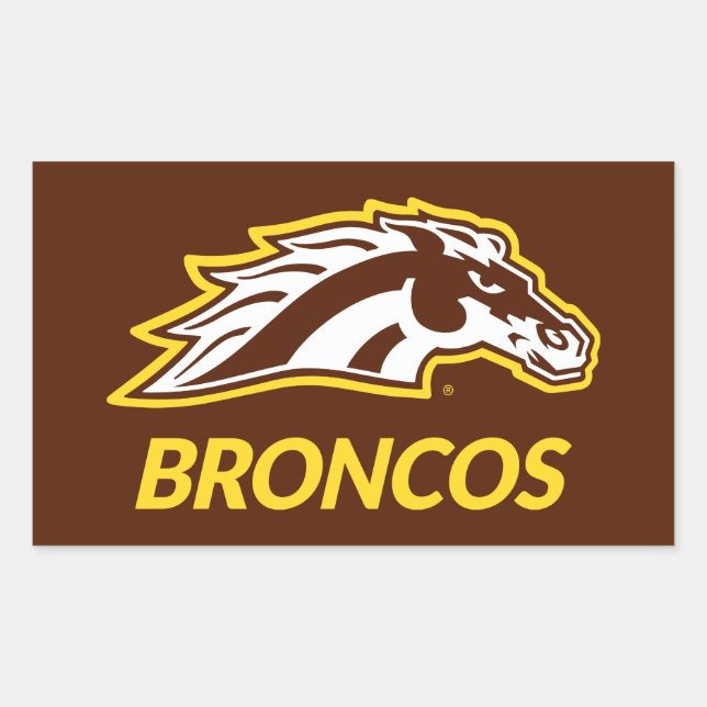 WM Broncos Rectangular Sticker (Front)