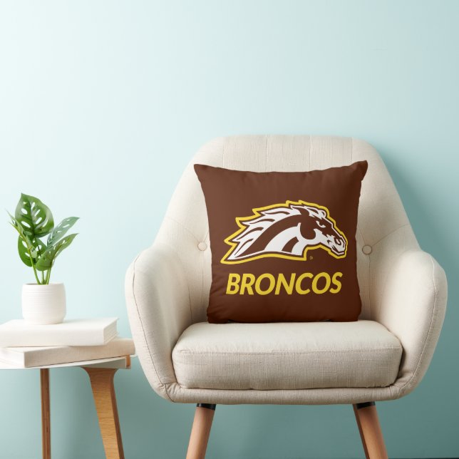 WM Broncos Throw Pillow (Chair)